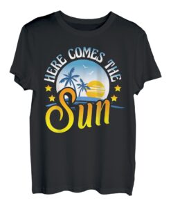 Here Come The Sun Summer Sunny Vacation Vintage Yoga T-Shirt