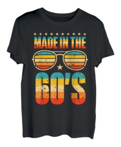 Hergestellt in den 60er Jahren Kostüm Retro Sonnenbrille 60er Jahre T-Shirt