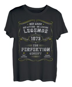 Herren 1973 Mann Mythos Lebende Legende 50. Geburtstag T-Shirt