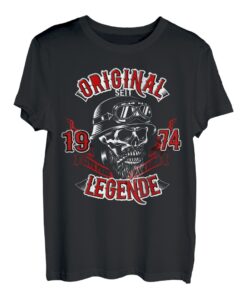 Herren 1974 Geburtstag Legende Jahrgang Motorrad seit 1974 T-Shirt