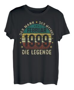 Herren 23. Geburtstag Geschenk Mann Mythos Legende Februar 1999 T-Shirt
