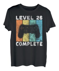 Herren 26. Geburtstag Männer Gamer Level 26 Complete 26 Jahre T-Shirt