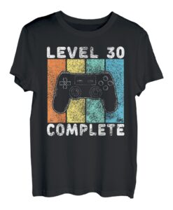 Herren 30. Geburtstag Männer Gamer Level 30 Complete 30 Jahre T-Shirt