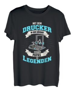 Herren 3D Druck Vatertag Geschenk für Vater I 3D-Drucker T-Shirt