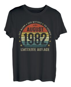 Herren 40. Geburtstag Männer Lustig Geschenk 40 Jahre August 1982 T-Shirt
