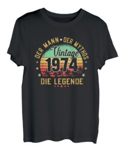 Herren 49. Geburtstag Geschenk Mann Mythos Legende Vintage 1974 T-Shirt