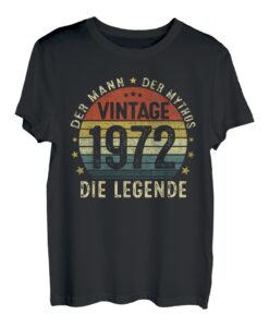 Herren 50. Geburtstag Geschenk Mann Mythos Legende Vintage 1972 T-Shirt