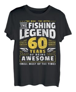 Herren 60. Geburtstag Angler 60 Jahre alt Angler T-Shirt