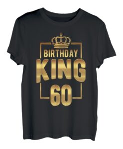 Herren 60. Geburtstag Geschenk Jahrgang 1960 Birthday King Krone T-Shirt