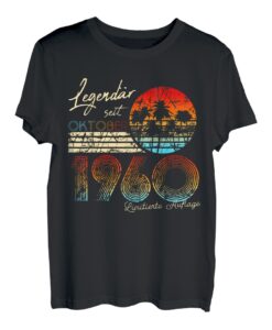 Herren 60. Geburtstag Vintage Legendary Since Oktober 1960 T-Shirt