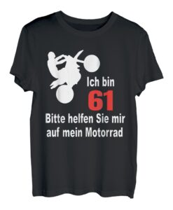 Herren 61. Geburtstag Mann Geschenk lustig Biker Motorrad T-Shirt