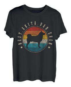 Herren Akita Dad Vintage Lustige Süße Akita Inu Hundeliebhaber T-Shirt