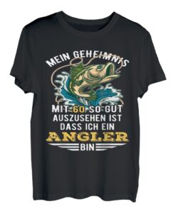 Herren Angeln 60. Geburtstag geschenk Fischer Design T-Shirt
