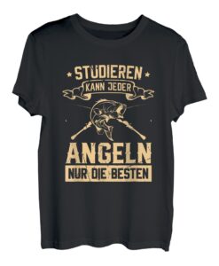 Herren Angeln Fischen Angelrute Fischfang Angler T-Shirt
