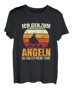 Herren Angeln Fischfang Angelrute Fischer Angler T-Shirt