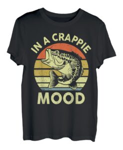 Herren Angelshirt In A Crappie Mood Fisherman Funny Bass Dad T-Shirt