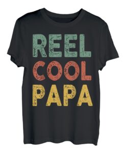 Herren Angelshirt Rolle Cool Papa Fisherman Barsch Fisch Lustig Papa T-Shirt