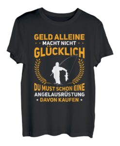 Herren Angler Geschenke Fischen Und Angeln Macht Mich Glücklich T-Shirt