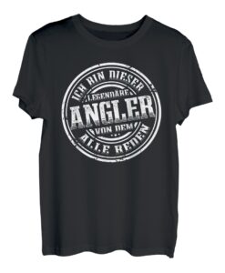 Herren Angler Legende Angeln Angelrute Lustiges Fischer T-Shirt