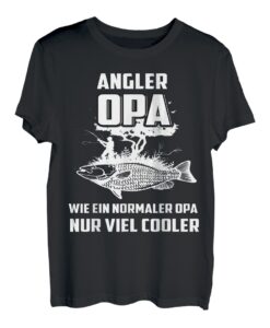 Herren Angler Opa Wie Ein Normaler Nur Cooler Geschenk Lustiges T-Shirt