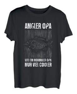Herren Angler Opa Wie Ein Normaler Opa Nur Viel Cooler Angeln Fisch T-Shirt