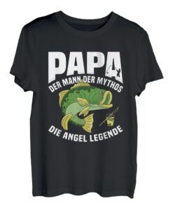 Herren Angler Papa der Mann der Mythos die Angel Legende Vatertag T-Shirt