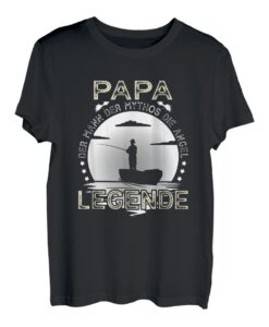 Herren Angler Papa der Mann der Mythos die Angel Legende Vatertag T-Shirt