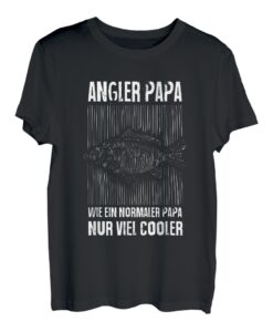 Herren Angler Papa Wie Ein Normaler Papa Nur Viel Cooler Angeln Fun T-Shirt