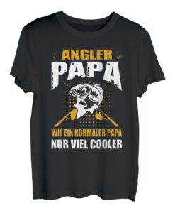 Herren Angler Papa Wie Ein Normaler Papa Nur Viel Cooler Angeln Fun T-Shirt