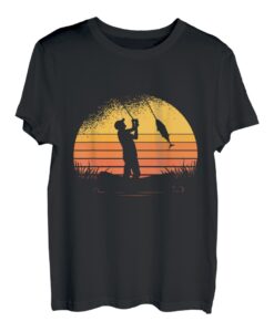 Herren Angler Sonnenuntergang Fischer Angel T-Shirt