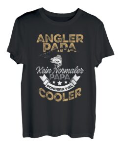 Herren Angler und Vater fischt Fische lustiges Angelsport T-Shirt