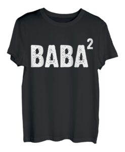 Herren Baba hoch zwei | Türkischer Papa Vaterschaft zweites Kind T-Shirt