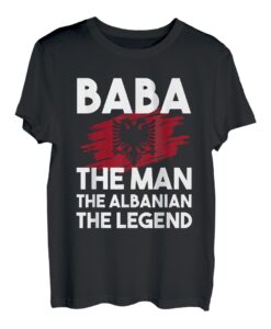 Herren Baba The Legend Albanische Flagge Albanischer Adler T-Shirt
