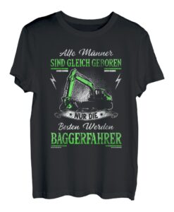 Herren Baggerfahrer Spruch Bauarbeiter Baumaschine Bagger Fahrer T-Shirt