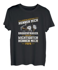 Herren Baggerfahrer Vater Bagger T-Shirt Bauarbeiter Papa Geschenk