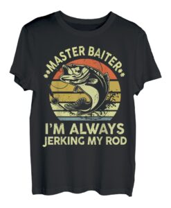 Herren Barsch Angelshirt Meister Köder Papa Opa Geschenk Lustiger Papa T-Shirt