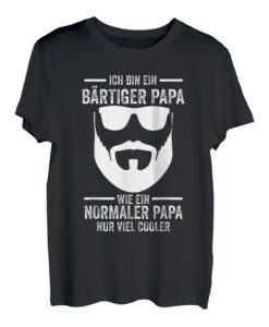 Herren Bärtiger Papa Bartträger Vater Hipster Vatertag T-Shirt