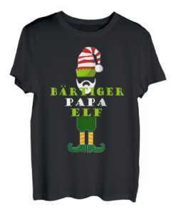Herren Bärtiger Papa Elf - Weihnachten Familien PARTNERLOOK Elfen T-Shirt