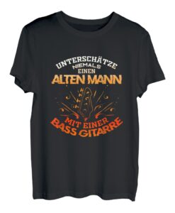 Herren Bassist Rente Geschenk für Rentner Bass Gitarrist Opa Musik T-Shirt