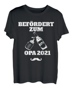 Herren Befördert zum Opa 2021 - Schwangerschaft Verkündung Geschenk T-Shirt