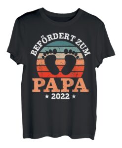 Herren Befördert zum Papa 2022 Werdender Vater Retro Vintage T-Shirt
