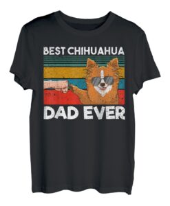 Herren Best Chihuahua Dad Ever Bester Hund Papa Vatertag T-Shirt