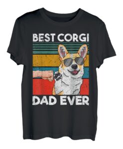 Herren Best Corgi Dad Ever Bester Hunde Papa Vatertag T-Shirt