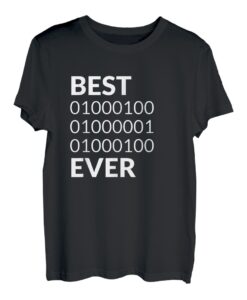 Herren Best Dad Ever Binärcode Programmierer Vatertag Geschenke T-Shirt