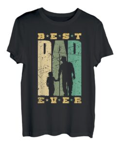Herren Best Dad Ever Retro Papa und Sohn T-Shirt