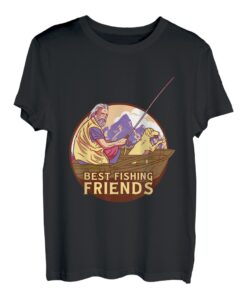 Herren Best Fishing Friends - Angler mit Hund T-Shirt