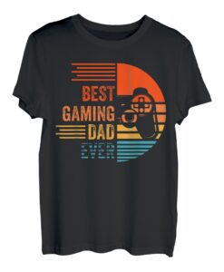 Herren Best Gaming Dad Ever Zocker Vater Vatertag Pc Nerd Lustig T-Shirt