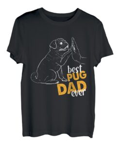 Herren Best Pug Dad Ever Mops Pulli Mops Papa Mops T-Shirt