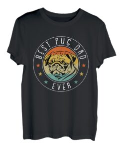 Herren Beste Mops Papa Jemals Vatertag Lustig Hundeliebhaber Papa T-Shirt
