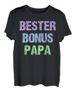 Herren Bester Bonus Papa Stiefvater Ersatzvater Adoption Vatertag T-Shirt